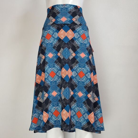 NWT LuLaRoe Azure Blue Midi Skirt - Picture 1 of 6